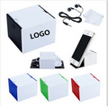 3-In-1 Desk Cube Small Spiral Notebook With Sticky Notes And Flags